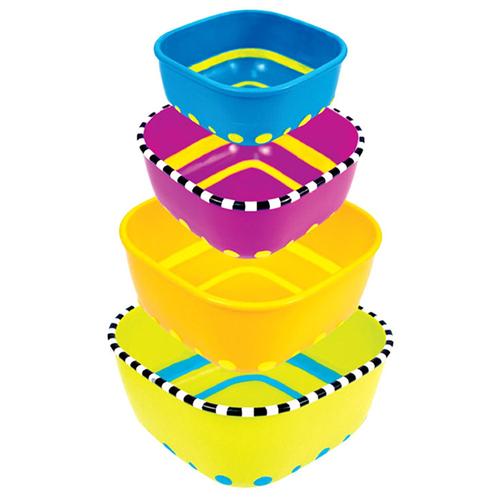 Sassy 4 Piece Stack N' Serve Bowl Set - 母婴用品亚马逊中国海外购全解析